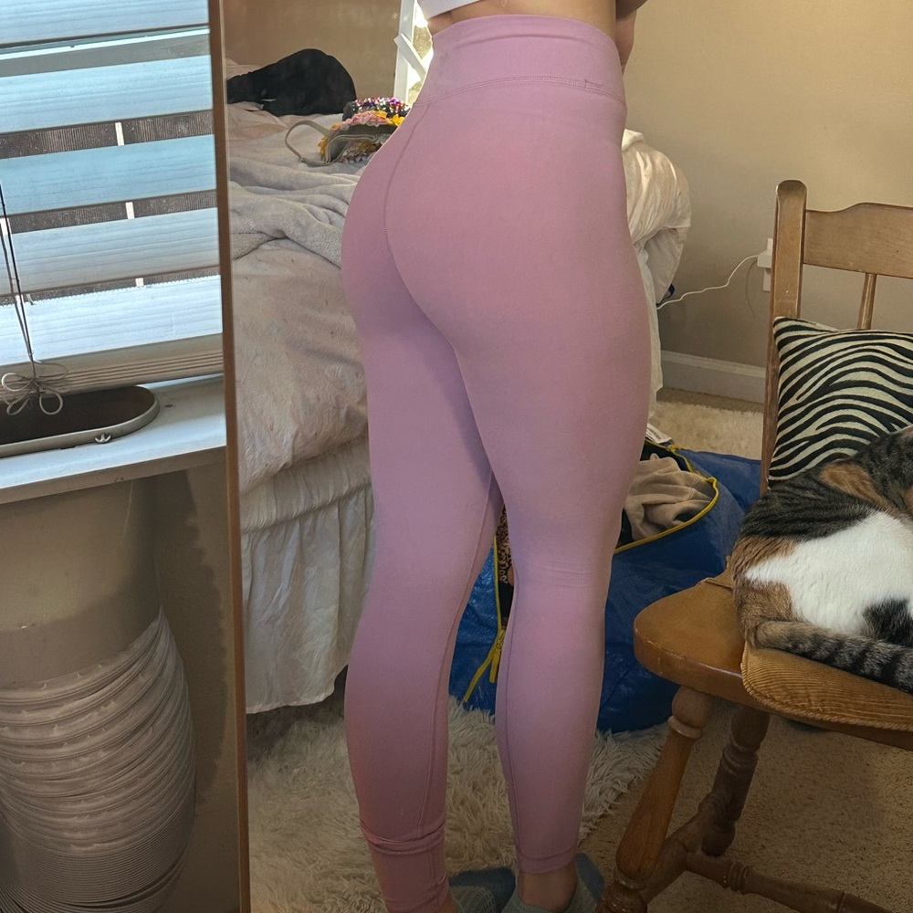 aritzia Tna butter crossover pink full length leggings